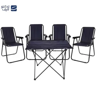 ست میز و صندلی تاشو مسافرتی 7فنر فوم دار مجموع5عدد